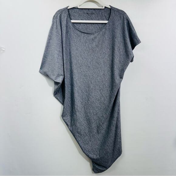 Athleta Sunlover Hilo UPF Mini Dress Heather Gray Asymmetric Size Small - Picture 2 of 13